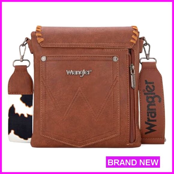 Vintage Woven Crossbody Bag Hobo Purse Adjustable Strap Multiple Pockets - Picture 6 of 7